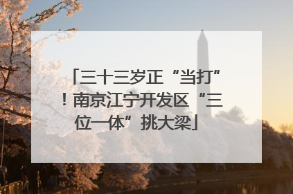 三十三岁正“当打”！南京江宁开发区“三位一体”挑大梁